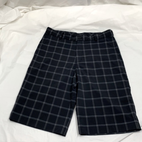 Men Nike Black Gray Checkered Golf Shorts Size 30 - Picture 1 of 10